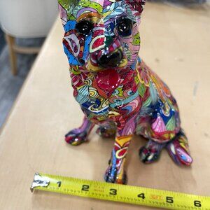 BRANI COLORFUL RESIN GERMAN SHEPHERD DOG  6” x 5” x 7” - BRAND NEW
